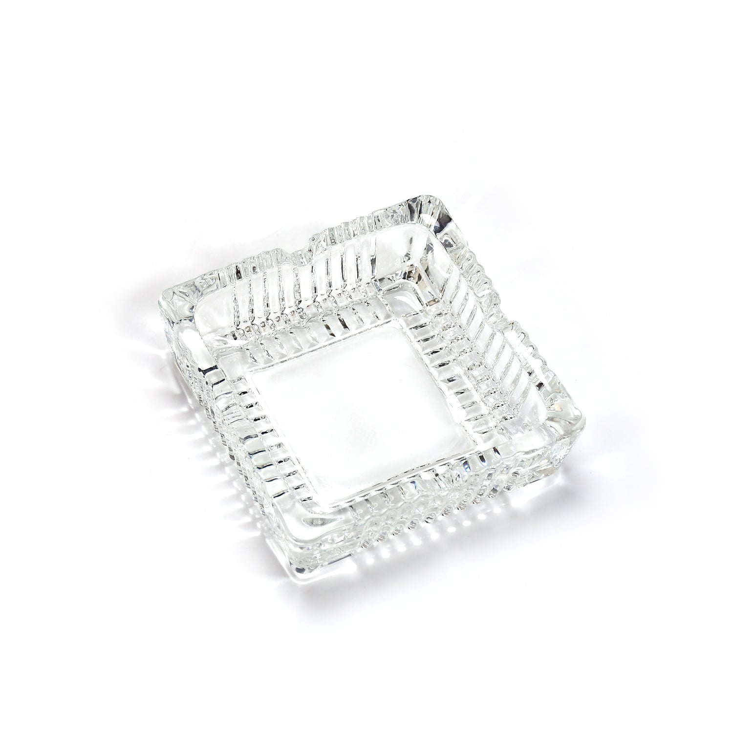 4062 Square Glass Misti Crystal Quality Cigar Cigarette Ashtray Round Tabletop for Home Office Indoor Outdoor Home Decor DeoDap 4062 Square Glass Misti Crystal Quality Cigar Cigarette Ashtray Round Tabletop for Home Office Indoor Outdoor Home Decor DeoDap
